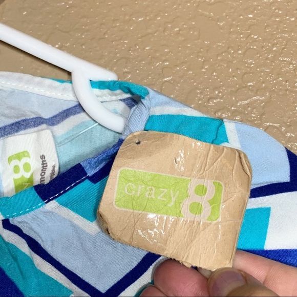 Crazy 8 blue chevron print dress - Picture 7 of 8